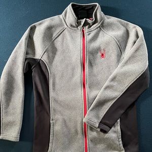 Spyder Boys XL Jacket in Gray/Blk/Red